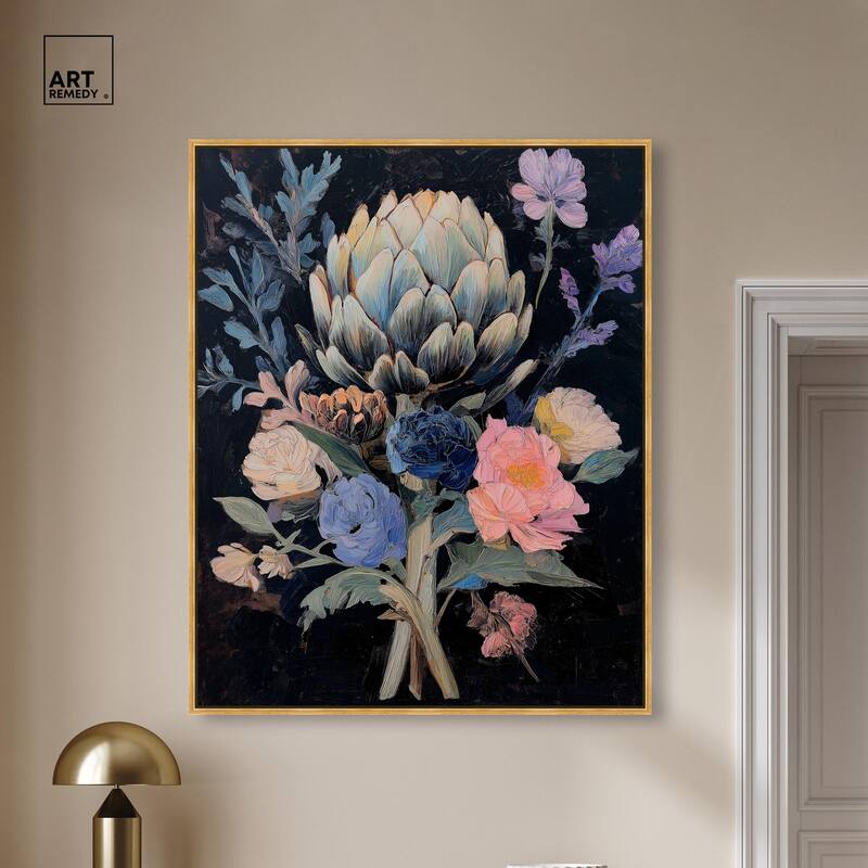 Moody Artichoke I Canvas by Art Remedy
