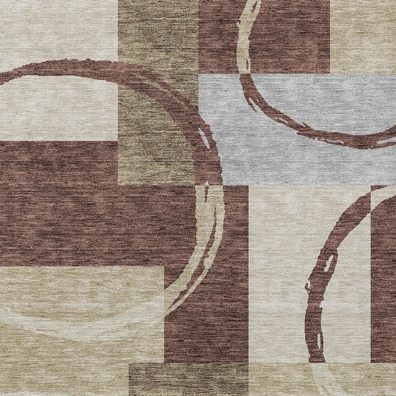 HomeRoots Geometric Modern Rectangle Outdoor Rug