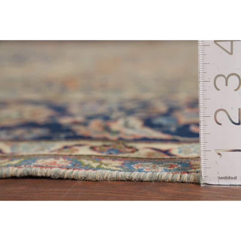 Orange Najafabad Vintage Persian Area Rug Hand-Knotted Wool Carpet - 9'7" x 13'3"