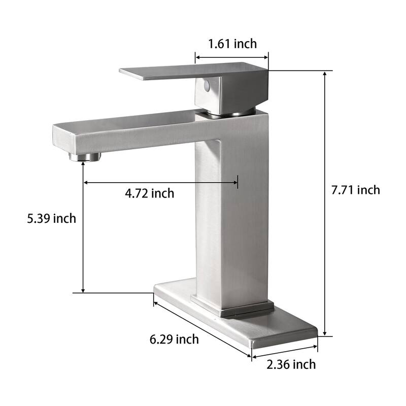 Vanityfair Single Hole Single Handle Bathroom Faucet with Drain Assembly