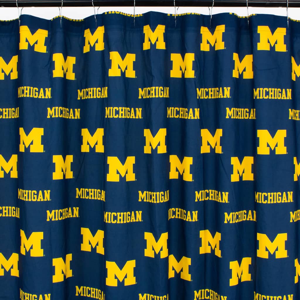 Michigan Wolverines Printed Shower Curtain Cover - 70" x 72"
