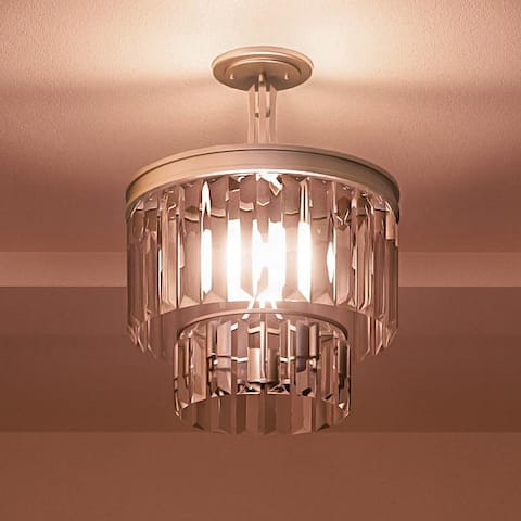 Luxury Cosmopolitan Ceiling, 15.5"H x 13.125"W, with Traditional Style, Antique Silver, by Urban Ambiance