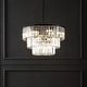 preview thumbnail 2 of 24, SAFAVIEH Couture Karissa 24-Inch Crystal 10-Light Tier Chandelier - 24" W x 24" D x 21 / 69" H