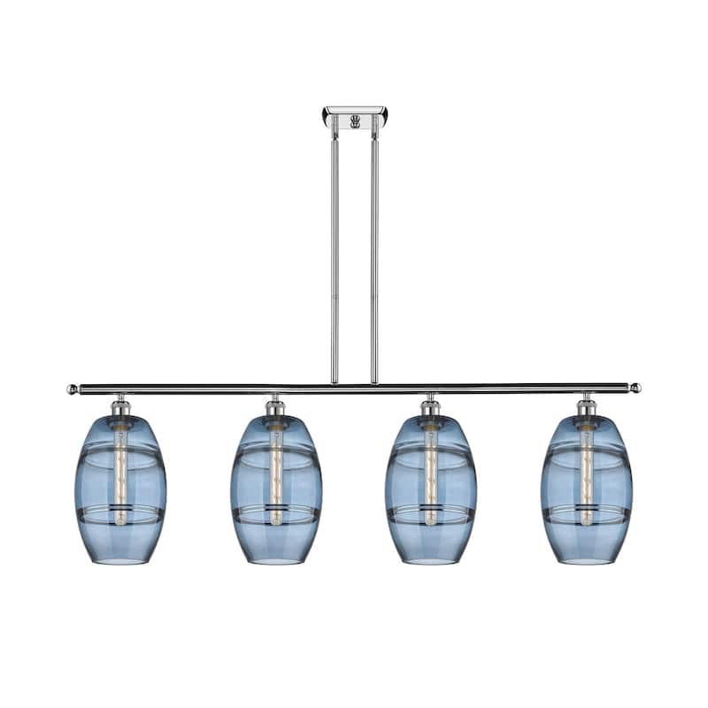 Innovations Lighting 516-4I-10-48 Vaz Linear Vaz 4 Light 48" Wide - Polished Chrome / Blue