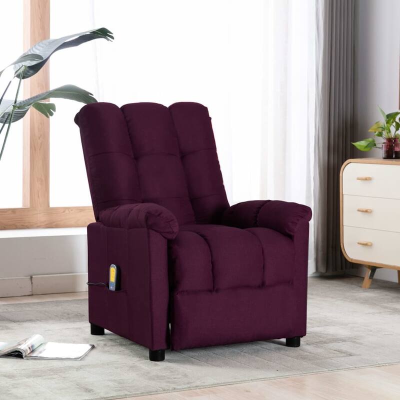 vidaXL Massage Recliner Electric Massaging Recliner Chair for Elderly Fabric - 29.1" x 39" x 40.2"