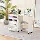 preview thumbnail 1 of 20, Erommy 45.5" W x 23.6" D Sewing Table featuring a Storage Shelf, Versatile Adjustable Sewing Machine Desk with Storage Bags White - Roller