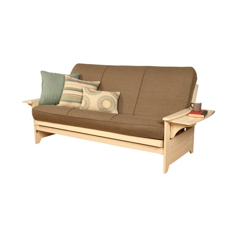 Copper Grove Dixie Futon Set in Antique White Wood with Innerspring Mattress