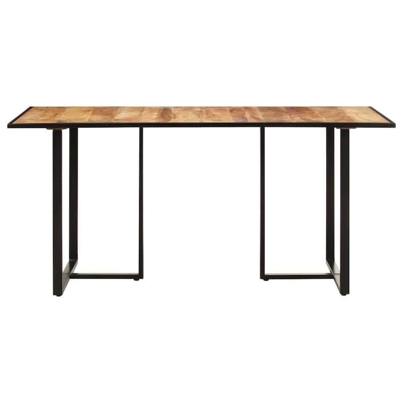 vidaXL Dining Table 78.7" Rough Mango Wood - 78.4" x 39.4" x 29.9"