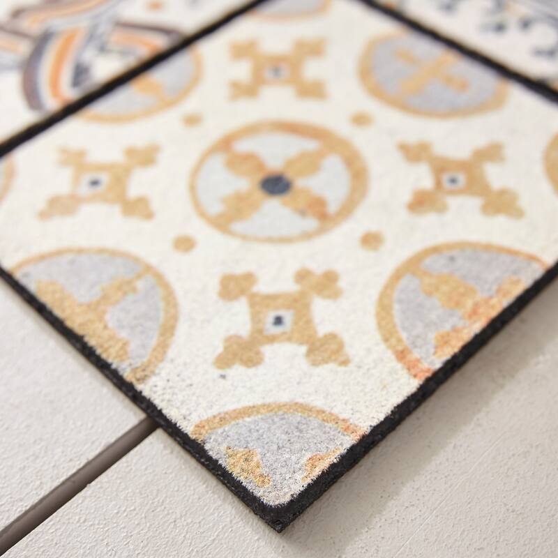 Mohawk Home Welcome Tiles All Weather Recycled Rubber Door Mat