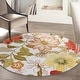 preview thumbnail 67 of 92, Nourison Fantasy Floral Wildflowers Area Rug 7'6 Round - Ivory - Runner/Round