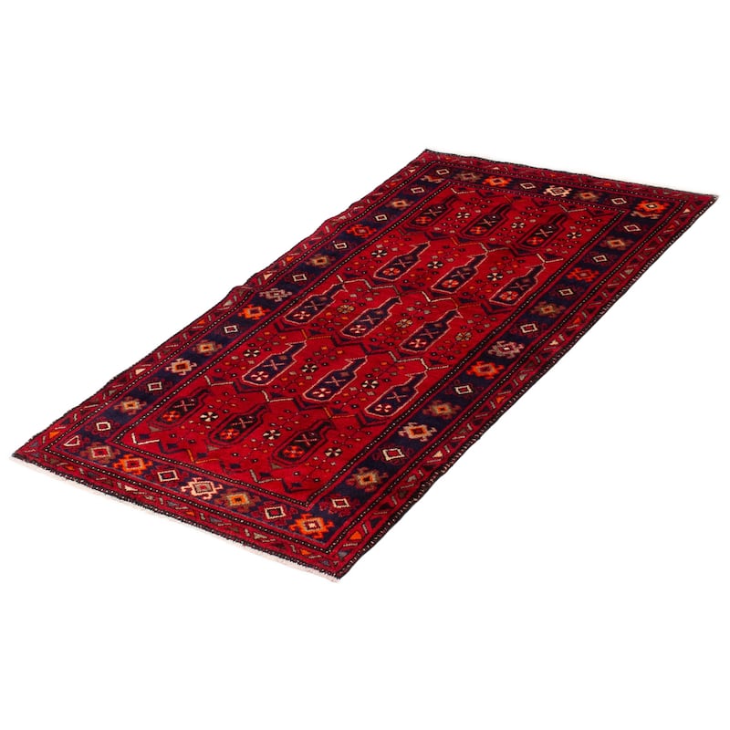 ECARPETGALLERY Hand-knotted Andelz Red Wool Rug - 3'9 x 6'8