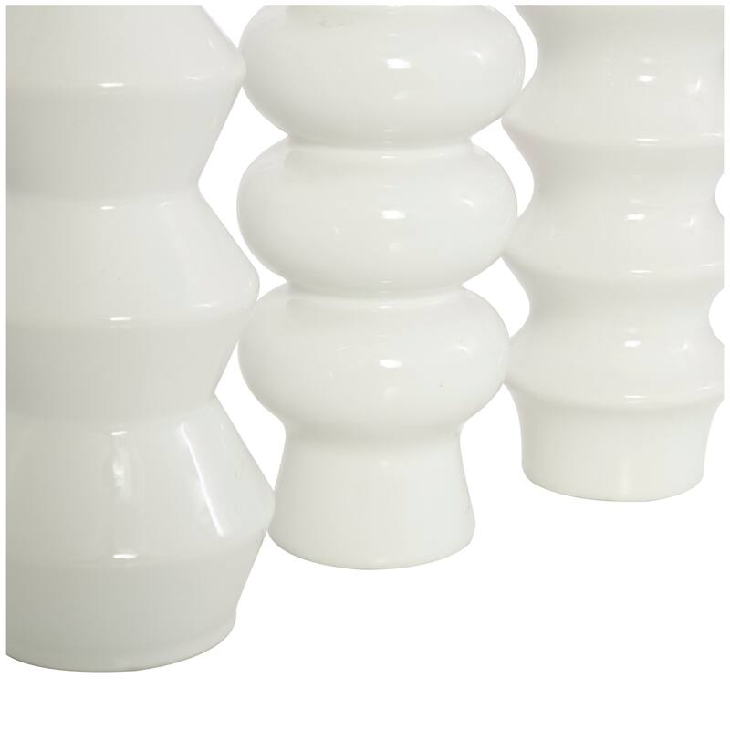 Ceramic Bubble Inspired Abstract Vase with Varying Shapes (Set of 3)