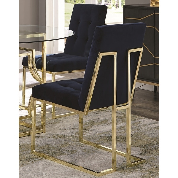 Brass and velvet dining chair clearance