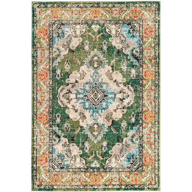SAFAVIEH Monaco Lillie Boho Medallion Distressed Area Rug