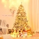 preview thumbnail 6 of 4, 6 Ft Artificial Christmas Tree Silver Tinsel Hinged Tree for Holiday