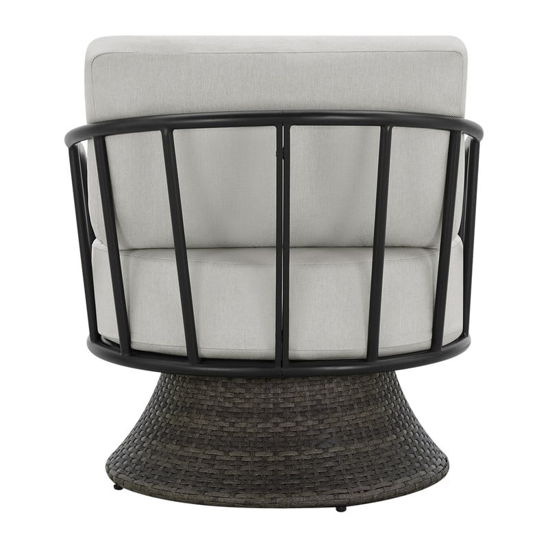 Spruce & Spring Patio Fruniture Outdoor Swivel Chair and Side Table