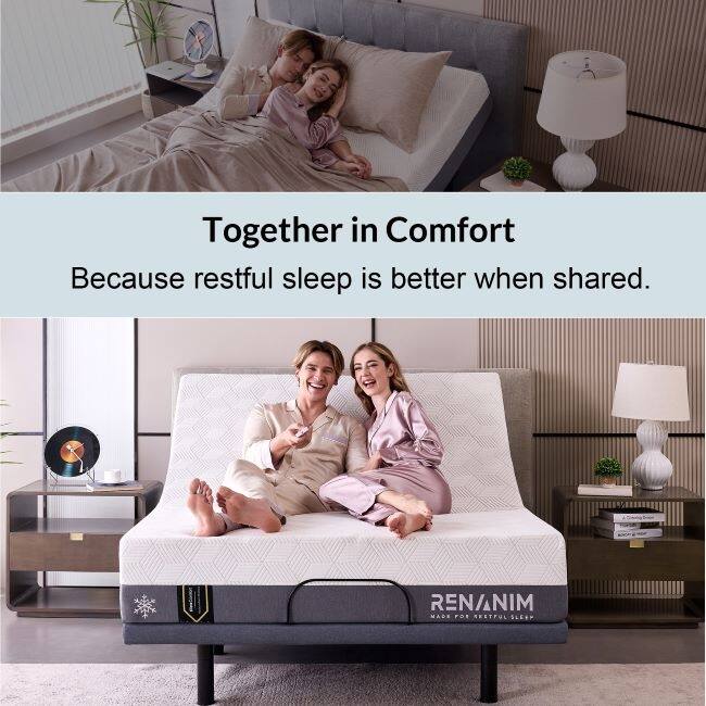 Renanim Hybrid Foam Mattress-in-a-Box, Cooler Sleep, Breathable, Supportive, Pressure Relief