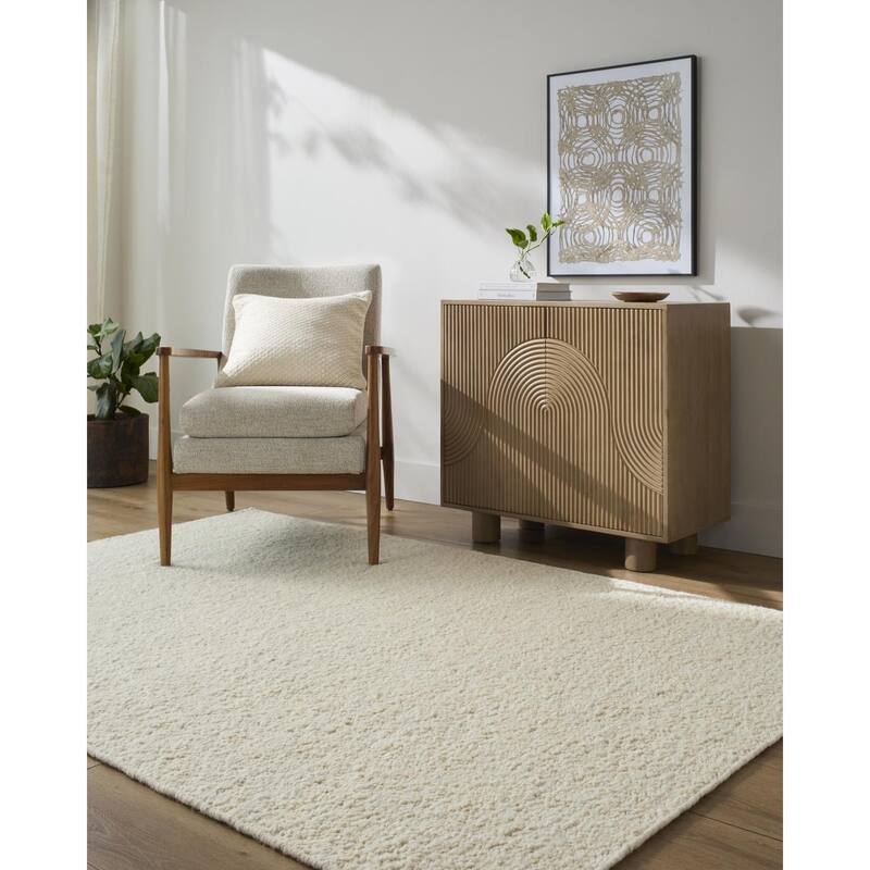 Livabliss Leman Global Solid Area Rug - Cream - 2' 8" x 4' 11"
