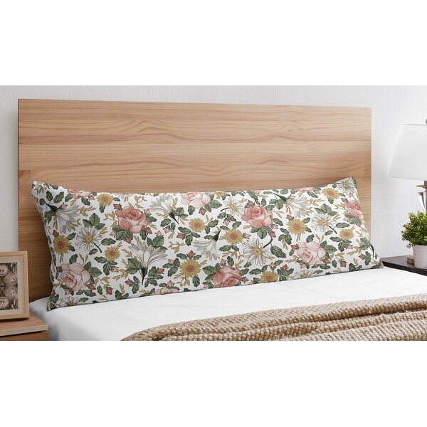Sweet Jojo Designs Vintage Floral Boho Body Pillow Case Pillow