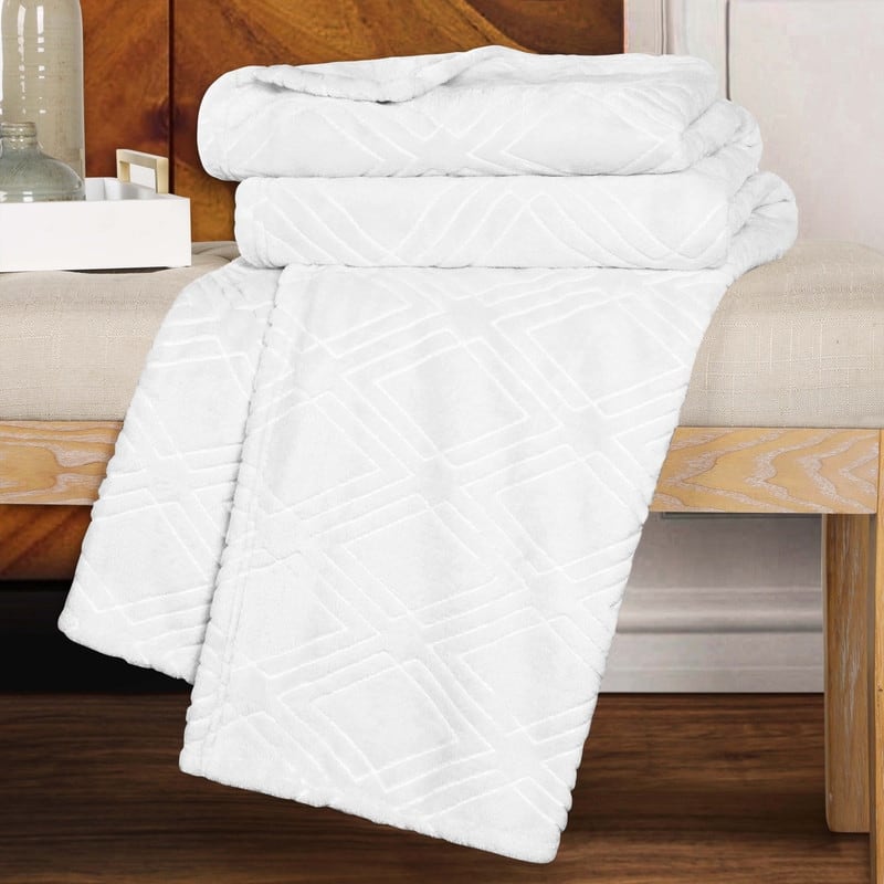 Superior Atka Diamond Soft Fluffy Fleece Blanket