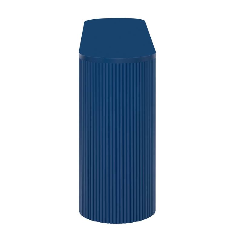 Exquisite pine veneer and vertical striped entrance table