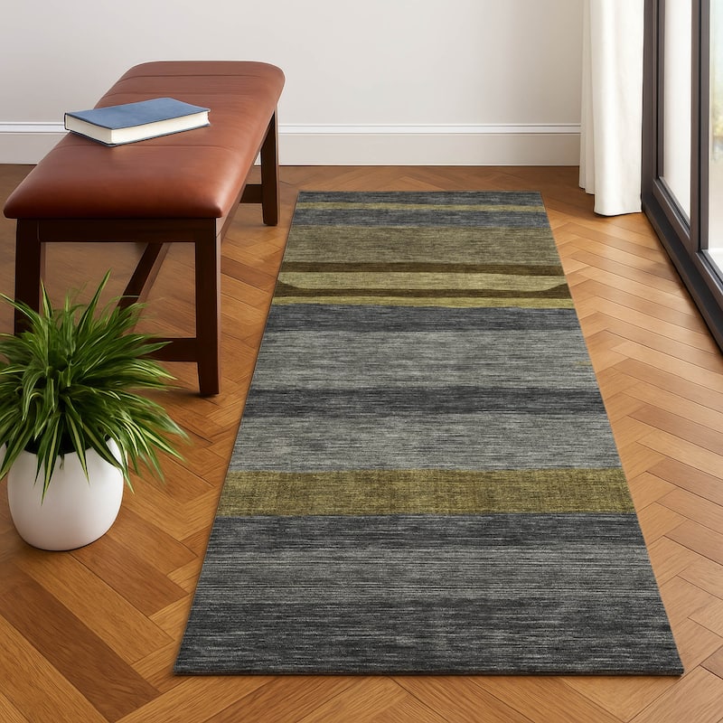 Premium Washable Super Soft Casual Contemporary Mayfield Rug - Gray - 2'3" x 7'6"