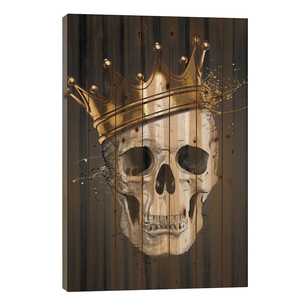Royal Skull Print On Wood by Nicklas Gustafsson - Multi-Color