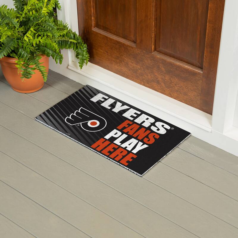 28 in. x 16 in. Philadelphia Flyers "Fans Play Here" PVC Door Mat