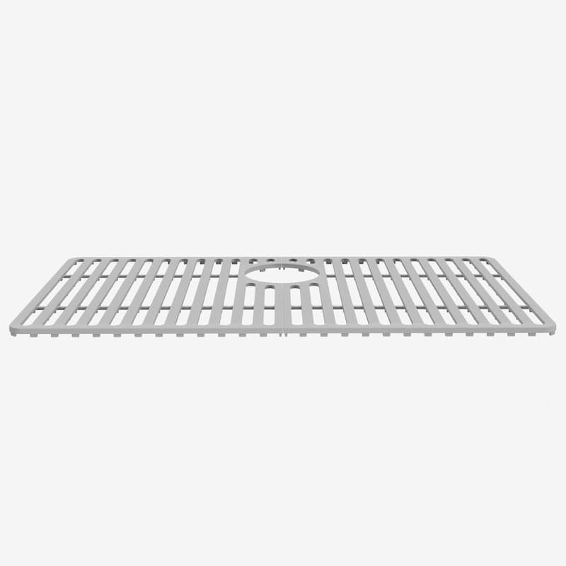 VIGO 28" L X 15" W Silicone Protective Bottom Grid for Kitchen Sink - Gray