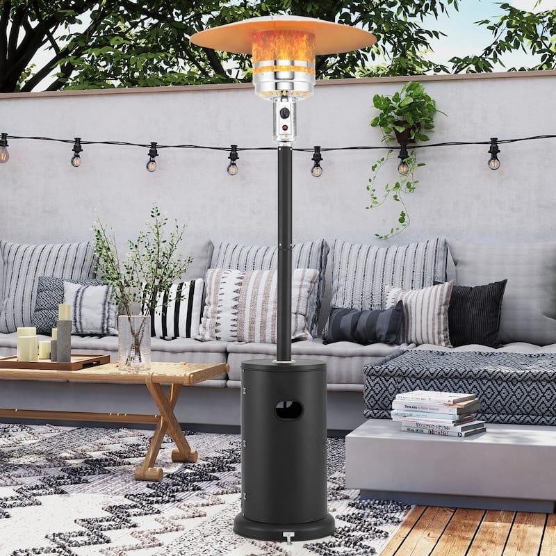 50000 BTU Propane Patio Heater with Round Table Design Adjustable Temperature Control Knob - 32" x 87"