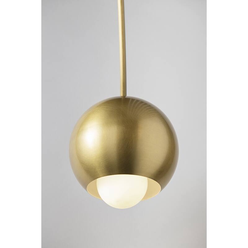Mitzi by Hudson Valley Lighting Willow 4-light Aged Brass and Black Chandelier