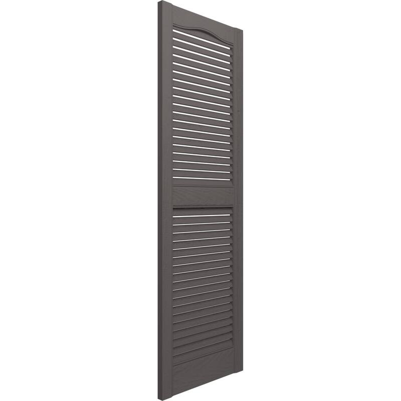 Lifetime, Std. Cathedral Top Ctr Mullion, Open Louver Shutters, (Pair)