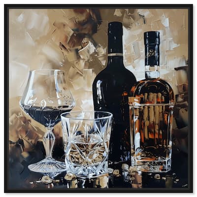 Notoriart His Favorite Drink Framed Bar Cart Art For Men