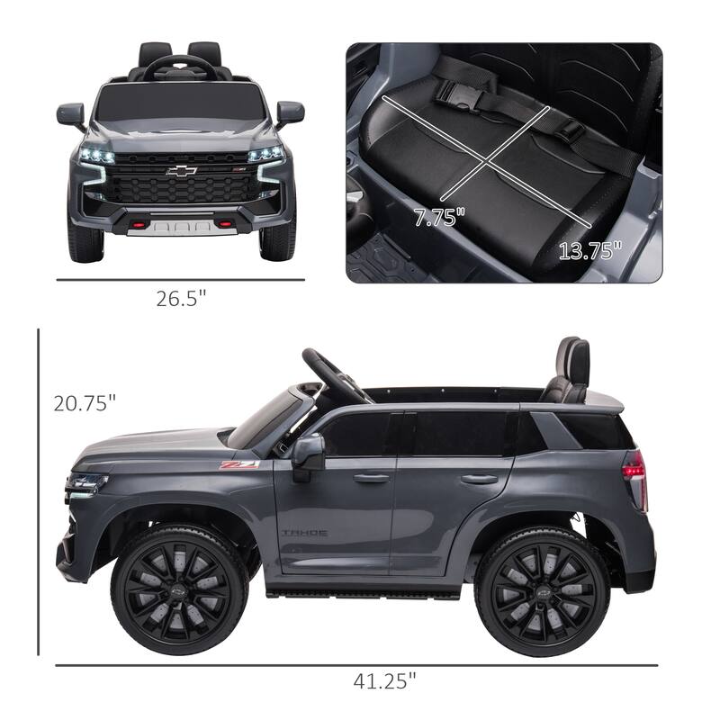 Chevrolet TAHOE 12V Kids Electric Car with Remote Control, Music, Lights, Suspension for 3-6 Years Old