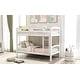 preview thumbnail 13 of 11, Modern Concise Design Versatile Twin Over Twin Bunk Bed,Solid Pine Wood Frame and Guardrails,Full-Length Guardrail