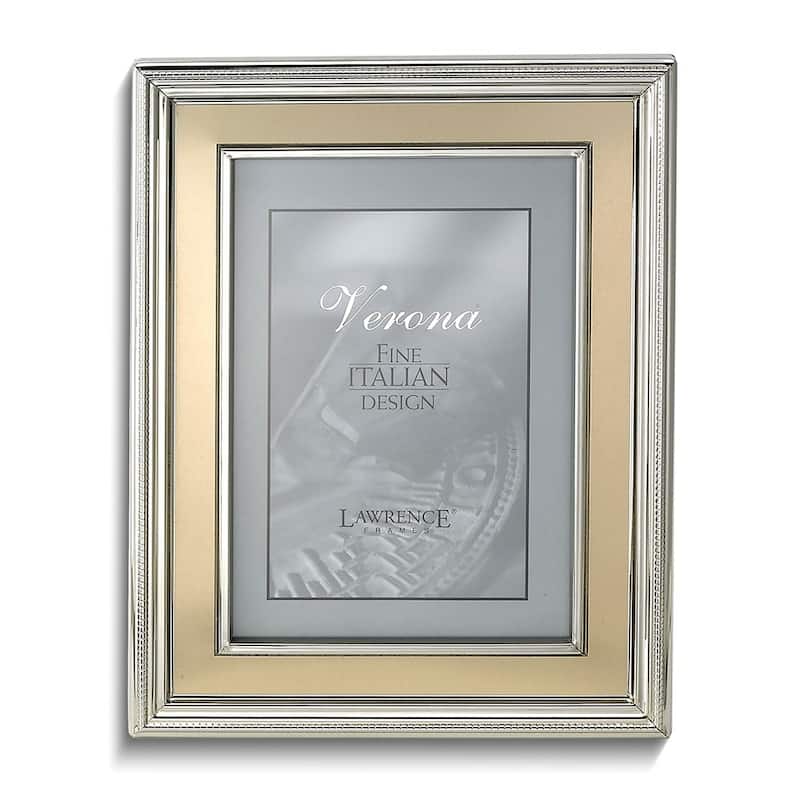 Curata Verona Silver-Tone and Gold-Tone 4x6 Photo Frame