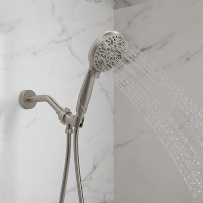 GRANDJOY Modern 5-Spray Handheld Shower Head with 5" Wall Mounted Design