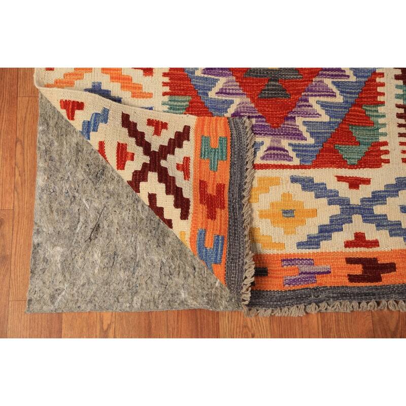 Kilim Oriental Area Rug Flatweave Reversible Multi-Color Wool Carpet - 8'0"x 11'6"
