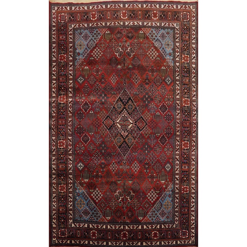 Hand Knotted Oriental 100% Wool Carpet Traditional Medallion Red Joshaghan Area Rug - 11' 9'' X 8' 0''