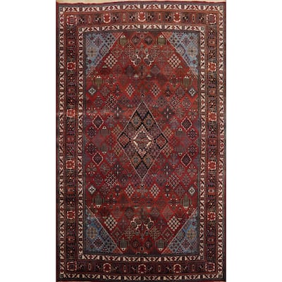 Hand Knotted Oriental 100% Wool Carpet Traditional Medallion Red Joshaghan Area Rug - 11' 9'' X 8' 0''