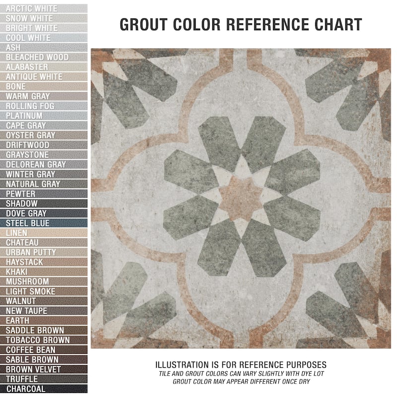 Merola Tile D'Anticatto Decor Florence 8-3/4" x 8-3/4" Porcelain Floor and Wall Tile