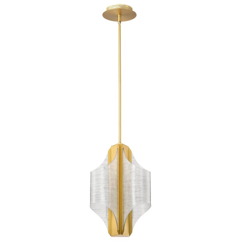 Idris LED 3 Light Pendant Vintage Brass Finish Light Guide Panels - Vintage Brass