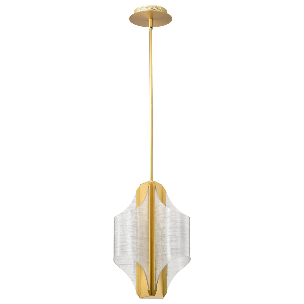 Idris LED 3 Light Pendant Vintage Brass Finish Light Guide Panels - Vintage Brass