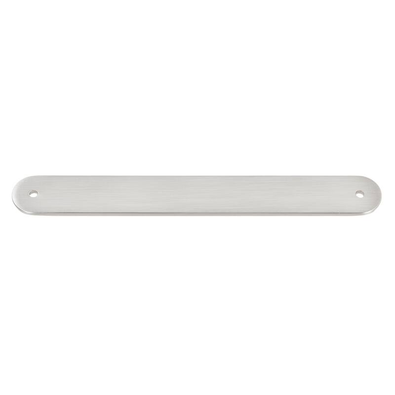 GlideRite 8 in. Rounded Backplate 7 in. Center to Center, 8343-178 - Pack of 25 - Satin Nickel