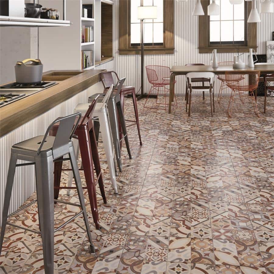 Merola Tile Hidraulico 13" x 13" Ceramic Floor and Wall Tile