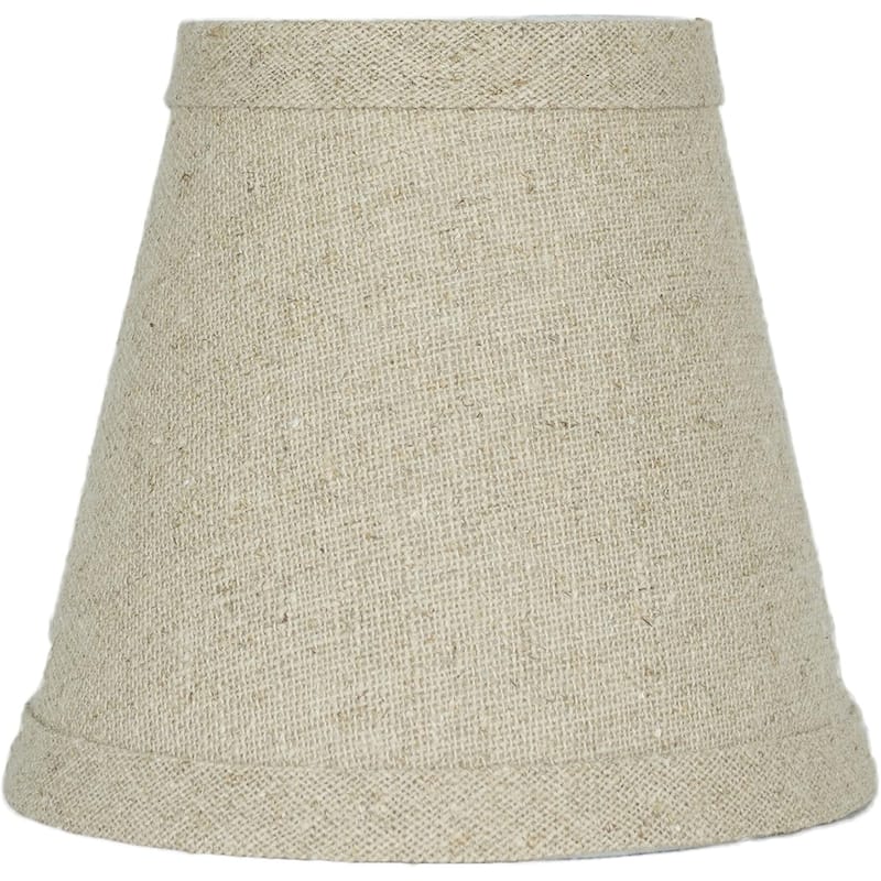 Natural Pure Linen Chandelier Lamp Shade, 3x5x4.5", Hardback, Clip On - 5