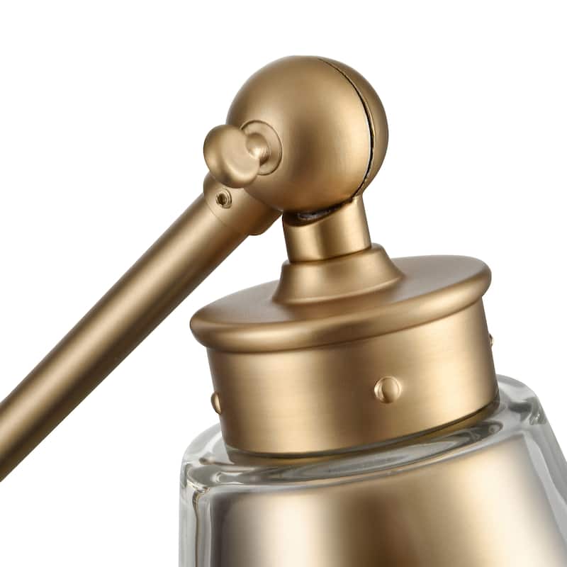 Elk Home Albany Brushed Gold With Clear Glass Shade Sconce