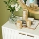 preview thumbnail 12 of 29, Resin Traditional Flameless Candle (Set of 3) - S/3 6"4"3"H Gold