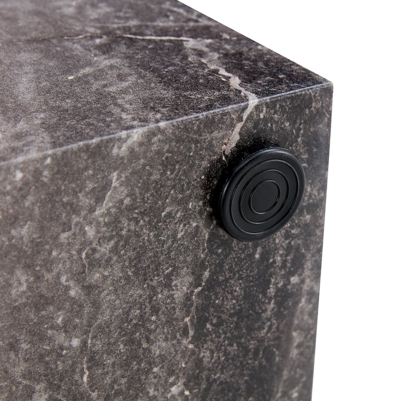 GDFStudio Alaric Wood Coffee Table with Natural Wood or Marble Texture