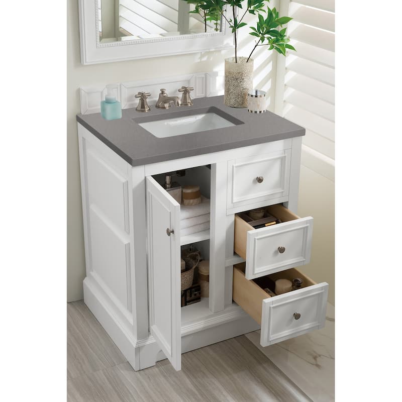 James Martin Vanities De Soto 30" Single Vanity, Bright White